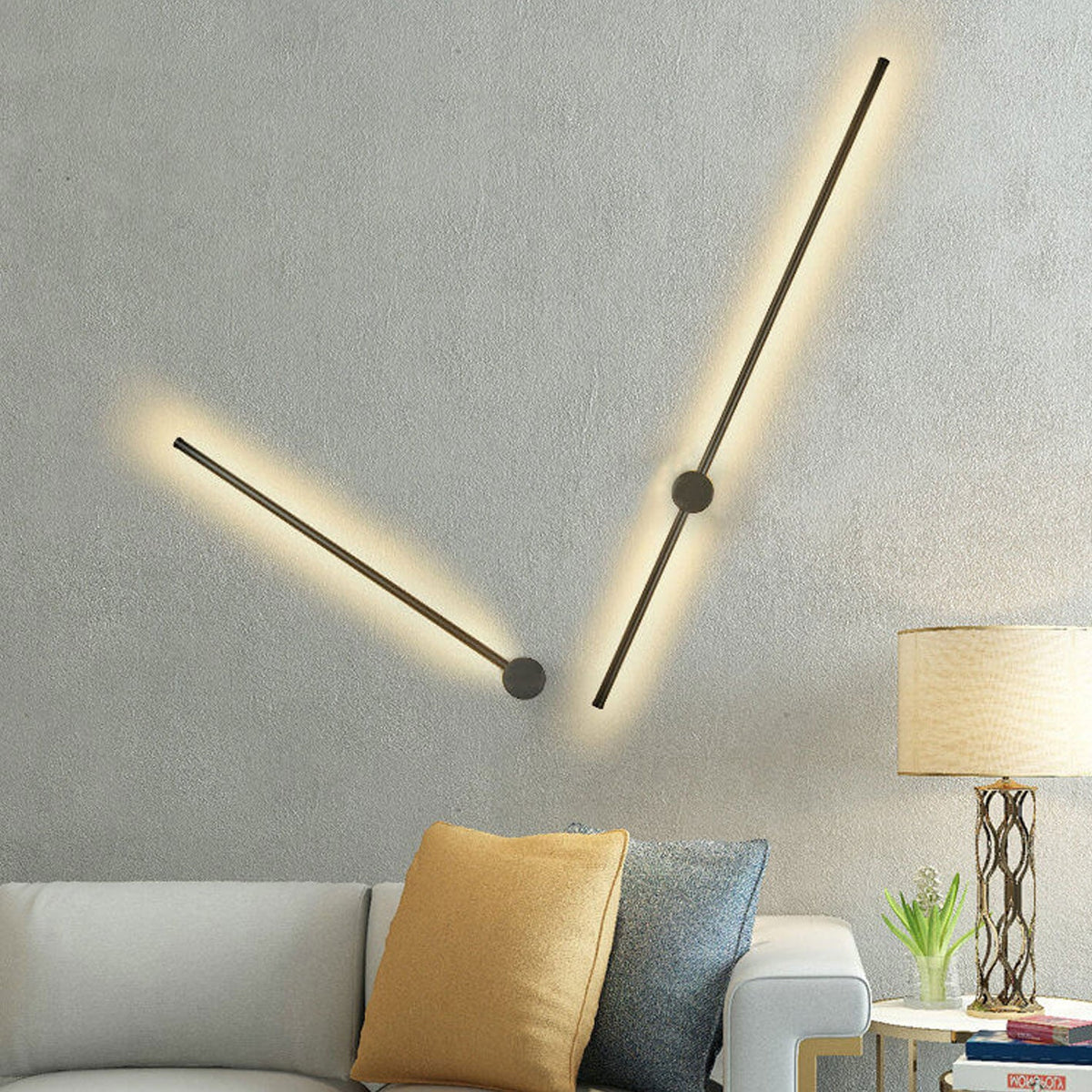 Xiomara Minimalist Aluminum LED Strip Wall Sconce with Dimmable Glow for Hallway Lighting