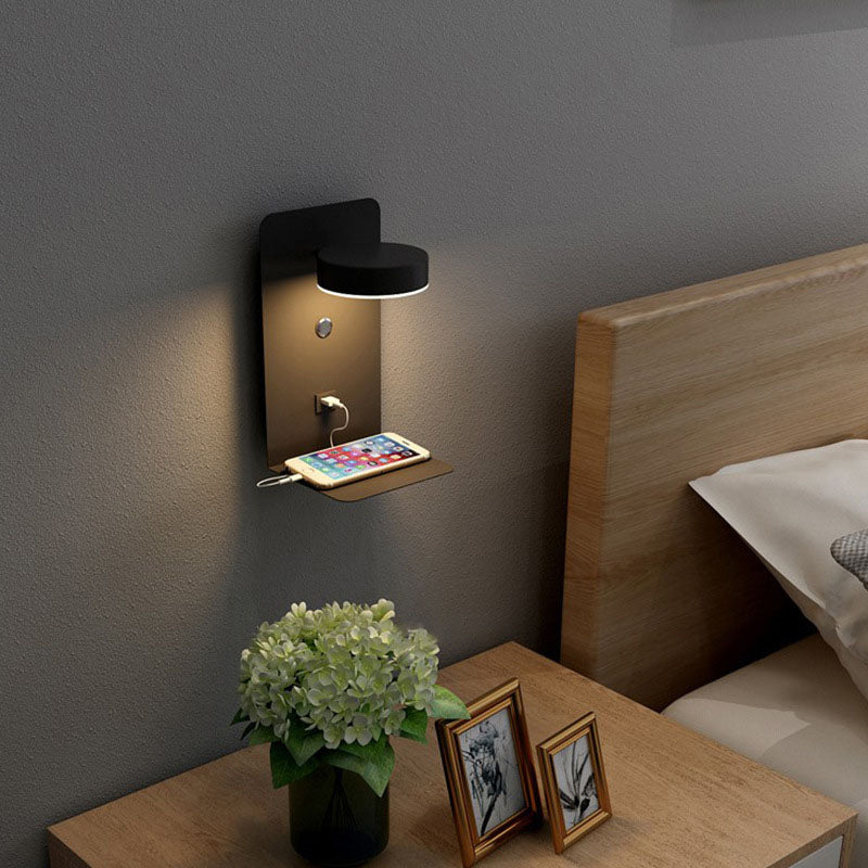 Juverna Modern Iron Square LED Wall Sconce for Hallway and Stairwell Lighting