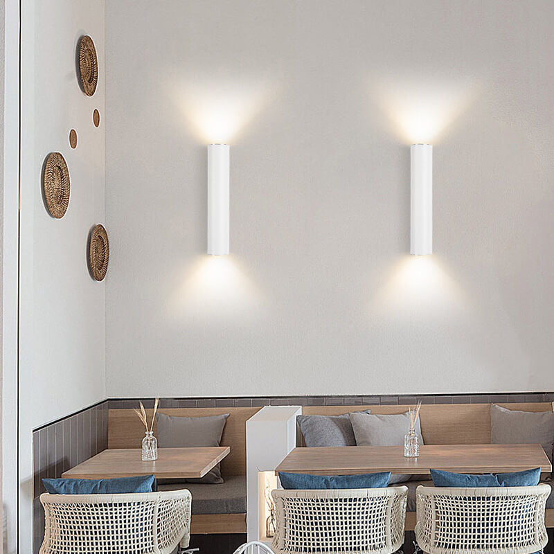 Kallista Minimalist Aluminum Cylinder Wall Sconce for Bedroom and Living Room Lighting