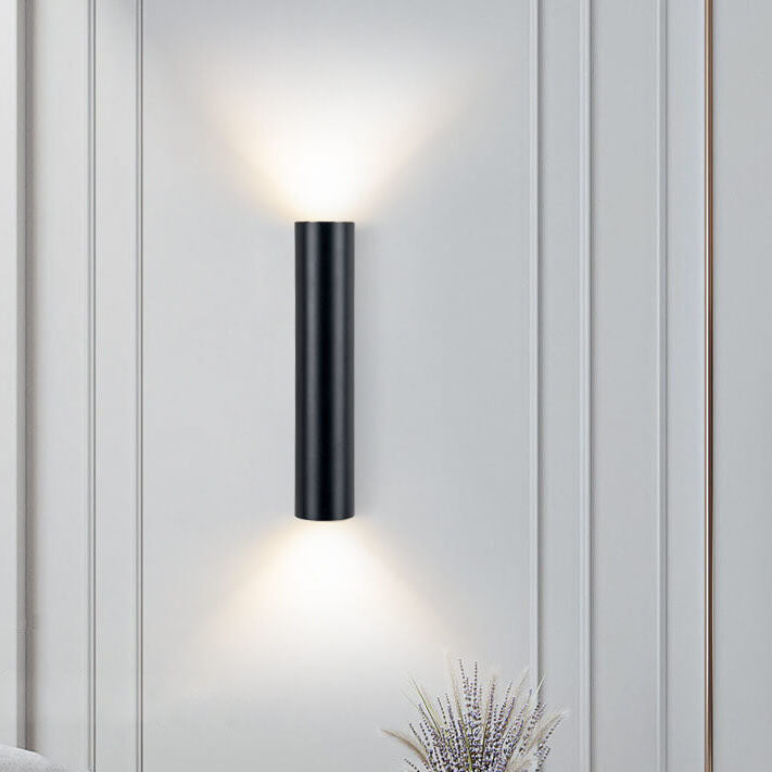 Kallista Minimalist Aluminum Cylinder Wall Sconce for Bedroom and Living Room Lighting