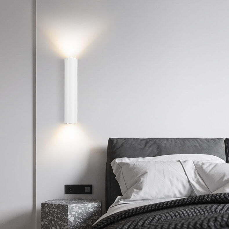 Kallista Minimalist Aluminum Cylinder Wall Sconce for Bedroom and Living Room Lighting