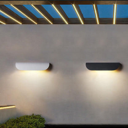 Winsloe Modern Curved Aluminum Outdoor Wall Light Weatherproof for Patio and Garden