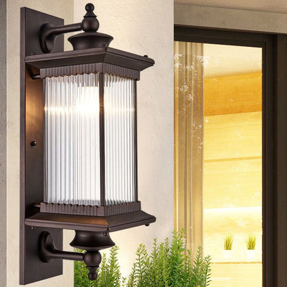 Cinquette Industrial Black Aluminum LED Wall Sconce for Patio and Entryway