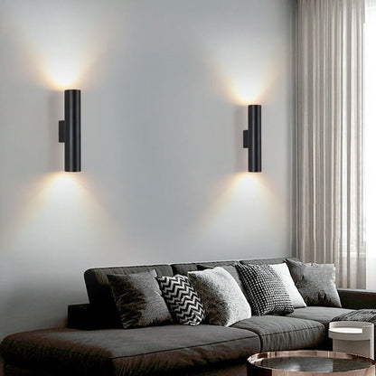 Kallista Minimalist Aluminum Cylinder Wall Sconce for Bedroom and Living Room Lighting