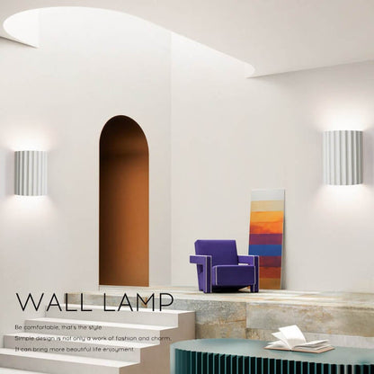 Quilliane Modern Resin Cylinder Wall Sconce for Hallway Accent Lighting