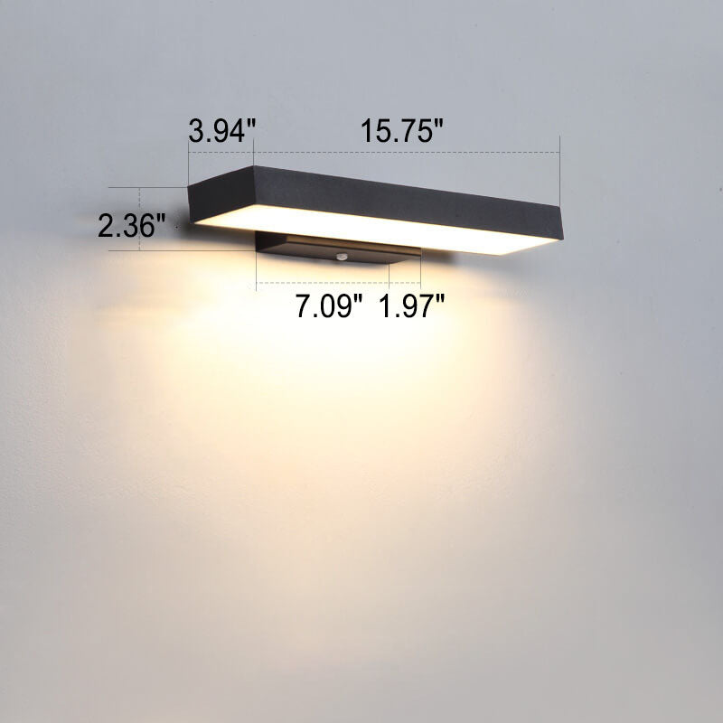Nyverra Minimalist Stainless Steel LED Wall Light Motion Sensing Outdoor Porch Fixture