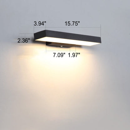 Nyverra Minimalist Stainless Steel LED Wall Light Motion Sensing Outdoor Porch Fixture