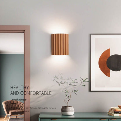 Quilliane Modern Resin Cylinder Wall Sconce for Hallway Accent Lighting