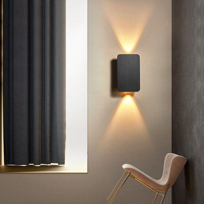 Fiorella Minimalist Aluminum Rectangular Wall Sconce for Hallway and Stairwell Lighting
