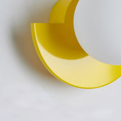 Cathalina Minimalist Iron Spherical Wall Sconce with Glass Shade for Hallway Lighting