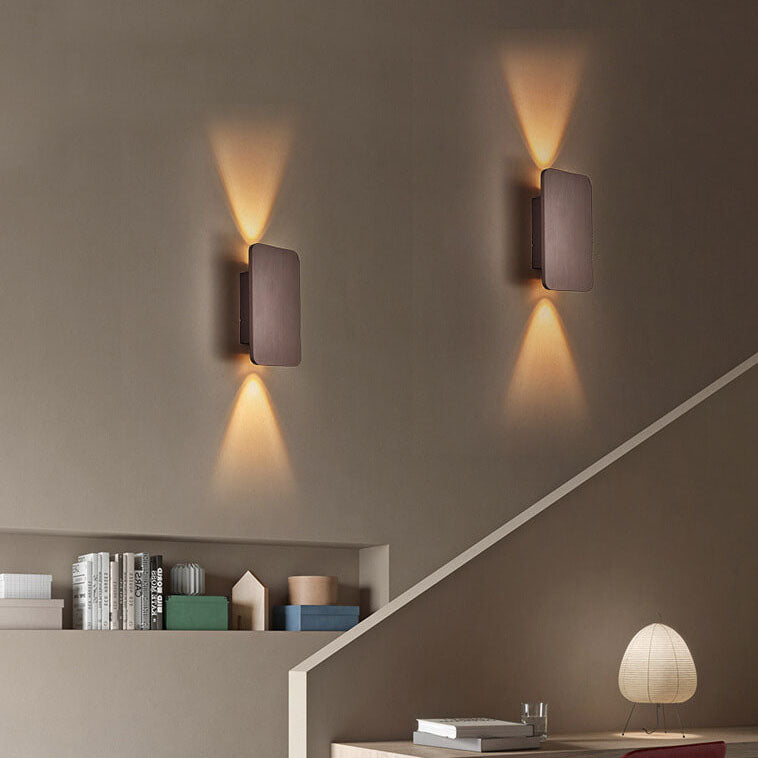 Fiorella Minimalist Aluminum Rectangular Wall Sconce for Hallway and Stairwell Lighting