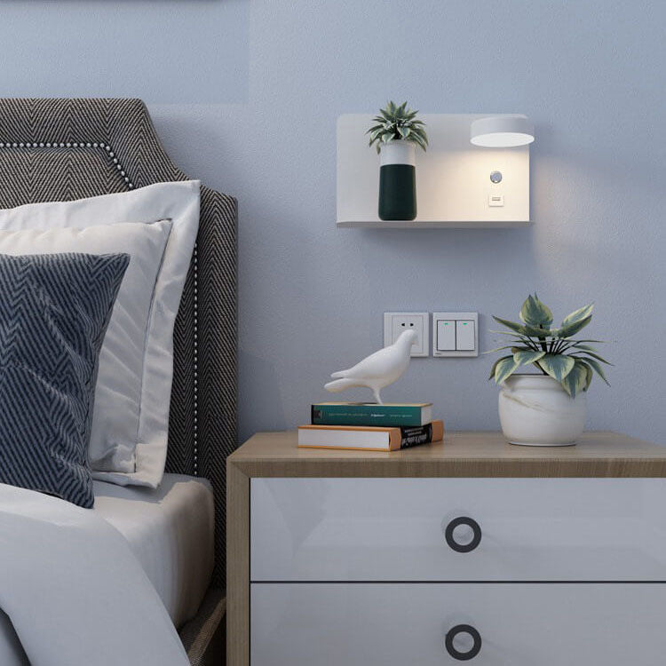 Juverna Modern Iron Square LED Wall Sconce for Hallway and Stairwell Lighting