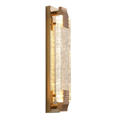 Vallonne European Gold Bubble Crystal LED Wall Sconce for Bedside Reading