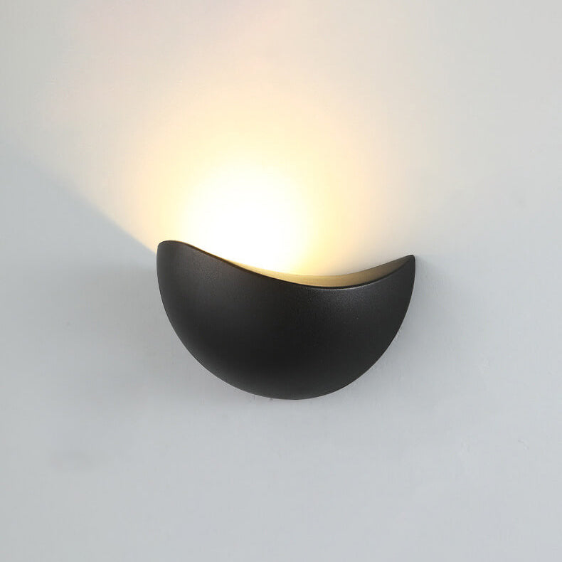 Zorielle Modern Half-Round Aluminum LED Wall Sconce for Living Room Accent