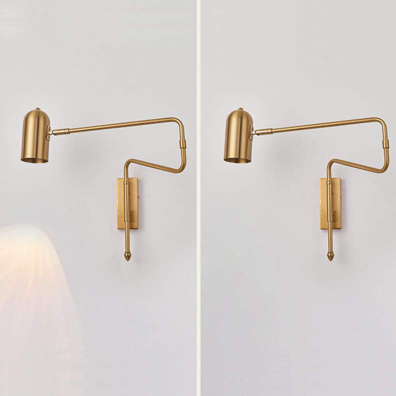 Noemie Nordic Iron Swing Arm Wall Sconce with Long Pole Reach