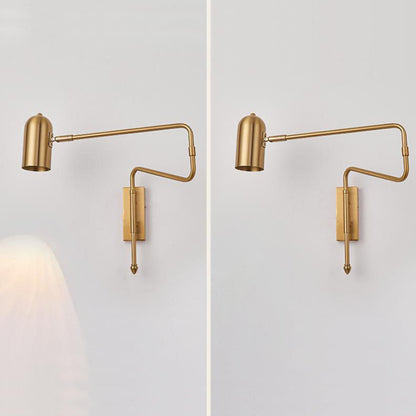 Noemie Nordic Iron Swing Arm Wall Sconce with Long Pole Reach