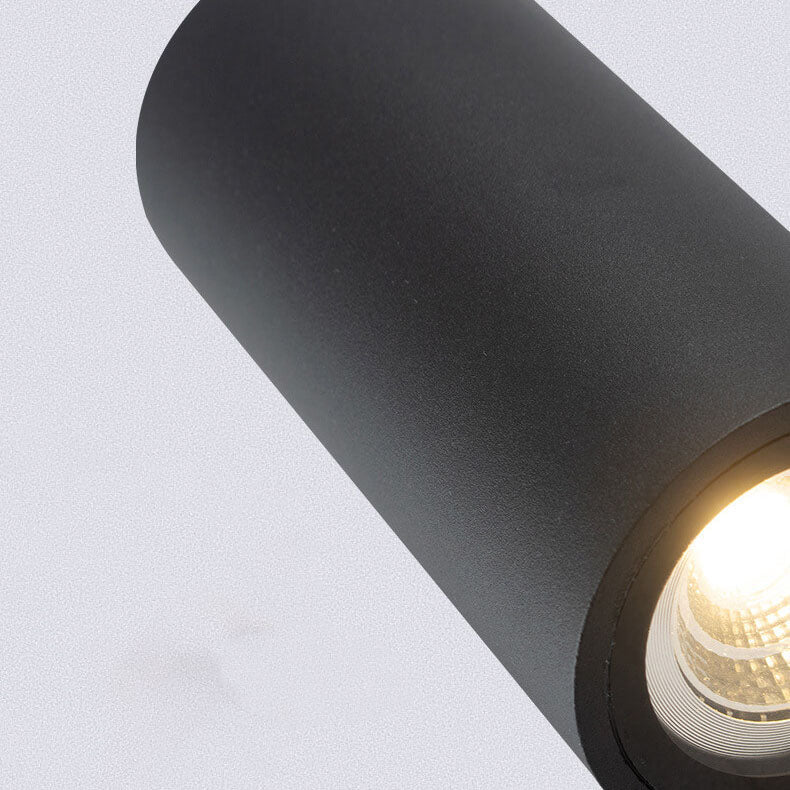 Palladine Minimalist Black Aluminum Cylinder Wall Light Waterproof for Outdoor Patio