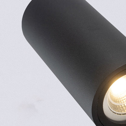 Palladine Minimalist Black Aluminum Cylinder Wall Light Waterproof for Outdoor Patio