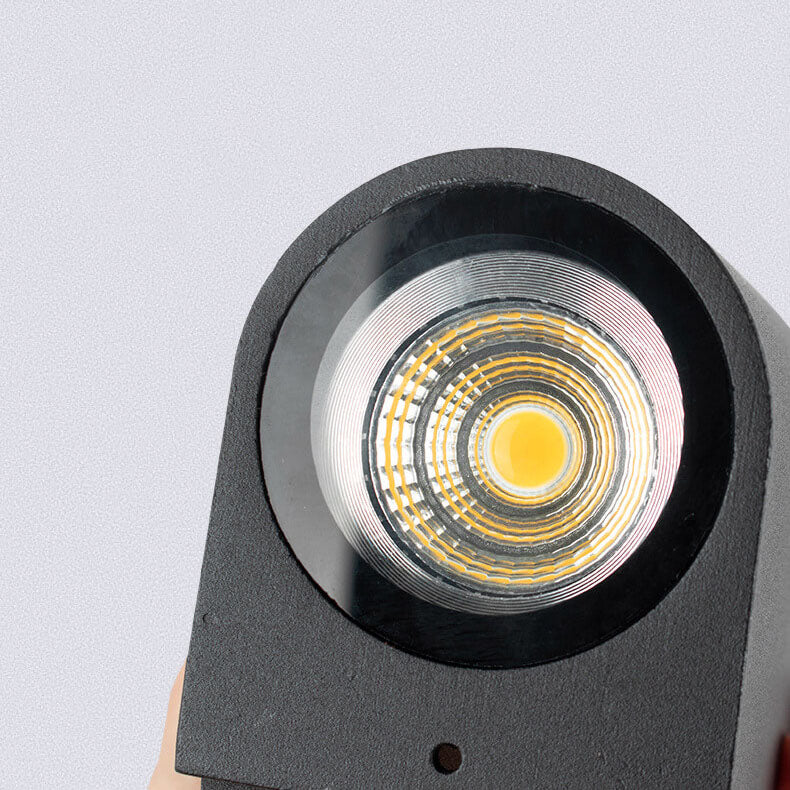 Palladine Minimalist Black Aluminum Cylinder Wall Light Waterproof for Outdoor Patio