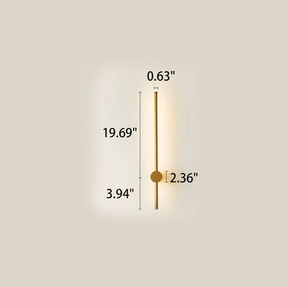 Xiomara Minimalist Aluminum LED Strip Wall Sconce with Dimmable Glow for Hallway Lighting