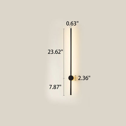 Xiomara Minimalist Aluminum LED Strip Wall Sconce with Dimmable Glow for Hallway Lighting