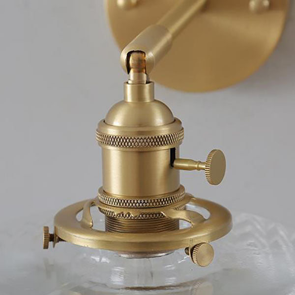 Verrocchio Nordic Brass Cylinder Wall Sconce for Headboard and Hallway Lighting