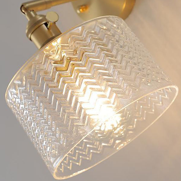 Verrocchio Nordic Brass Cylinder Wall Sconce for Headboard and Hallway Lighting