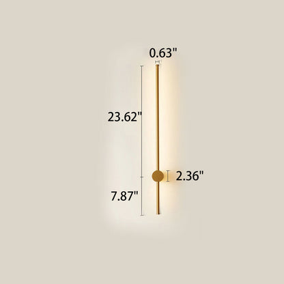 Xiomara Minimalist Aluminum LED Strip Wall Sconce with Dimmable Glow for Hallway Lighting