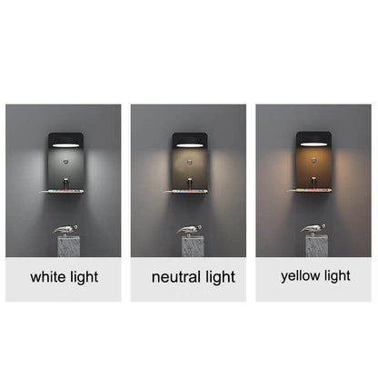 Juverna Modern Iron Square LED Wall Sconce for Hallway and Stairwell Lighting