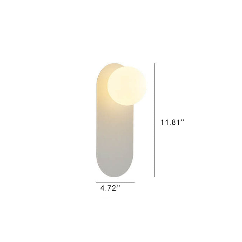 Elowen Minimalist Metal Ring Wall Sconce with Glass Shade for Hallway Lighting