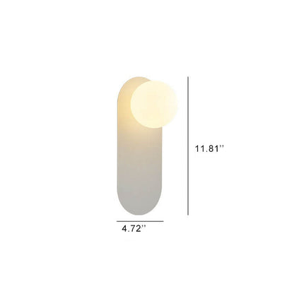 Elowen Minimalist Metal Ring Wall Sconce with Glass Shade for Hallway Lighting