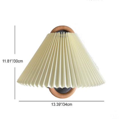 Halcyra Modern Beechwood Fabric Shade Wall Sconce for Hallway and Stairwell Lighting