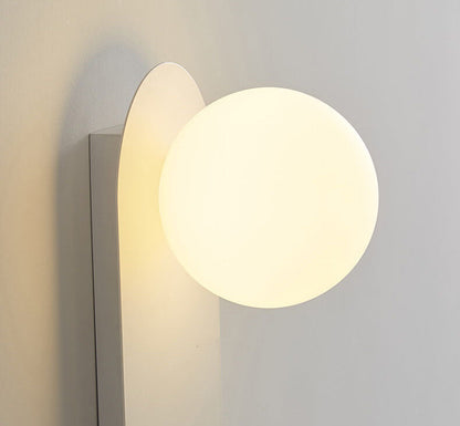Elowen Minimalist Metal Ring Wall Sconce with Glass Shade for Hallway Lighting