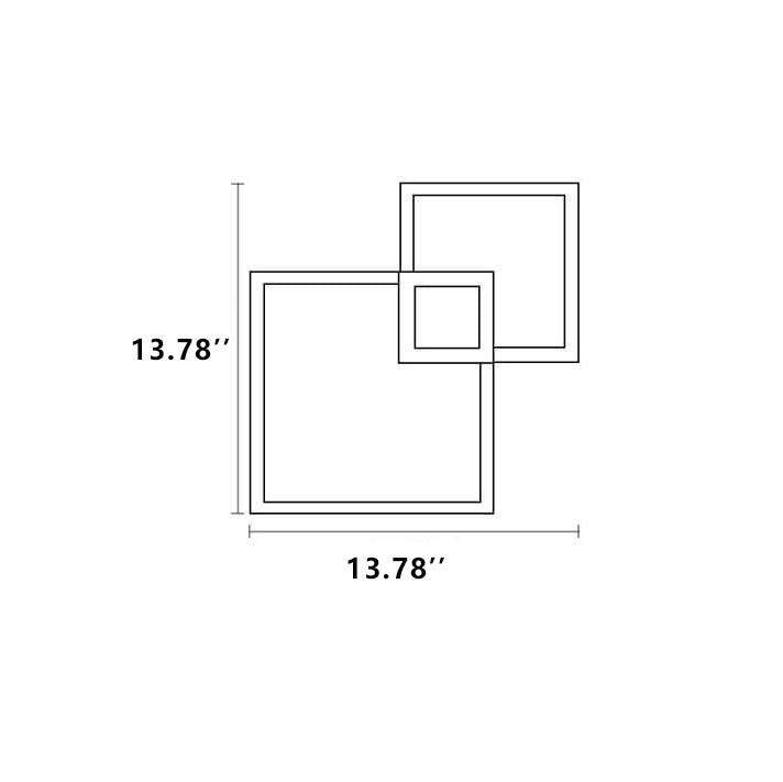Grisaille Minimalist Square Aluminum Alloy LED Wall Sconce with Remote Dimming