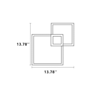 Grisaille Minimalist Square Aluminum Alloy LED Wall Sconce with Remote Dimming