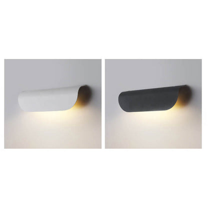 Winsloe Modern Curved Aluminum Outdoor Wall Light Weatherproof for Patio and Garden