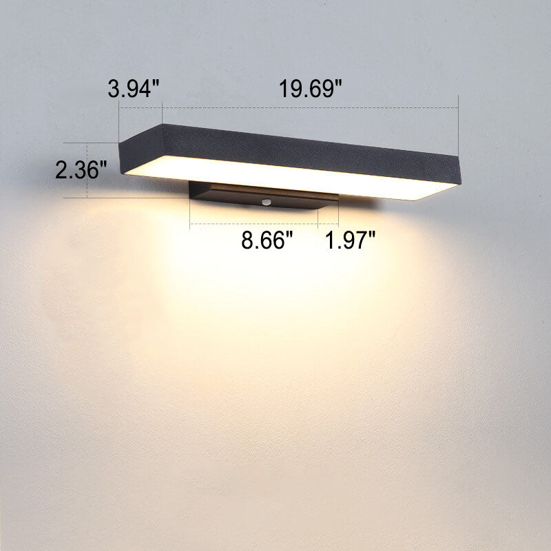 Nyverra Minimalist Stainless Steel LED Wall Light Motion Sensing Outdoor Porch Fixture