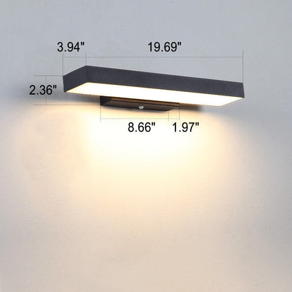 Nyverra Minimalist Stainless Steel LED Wall Light Motion Sensing Outdoor Porch Fixture