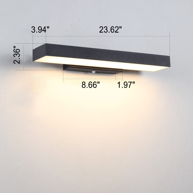 Nyverra Minimalist Stainless Steel LED Wall Light Motion Sensing Outdoor Porch Fixture