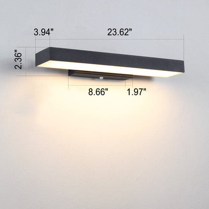Nyverra Minimalist Stainless Steel LED Wall Light Motion Sensing Outdoor Porch Fixture