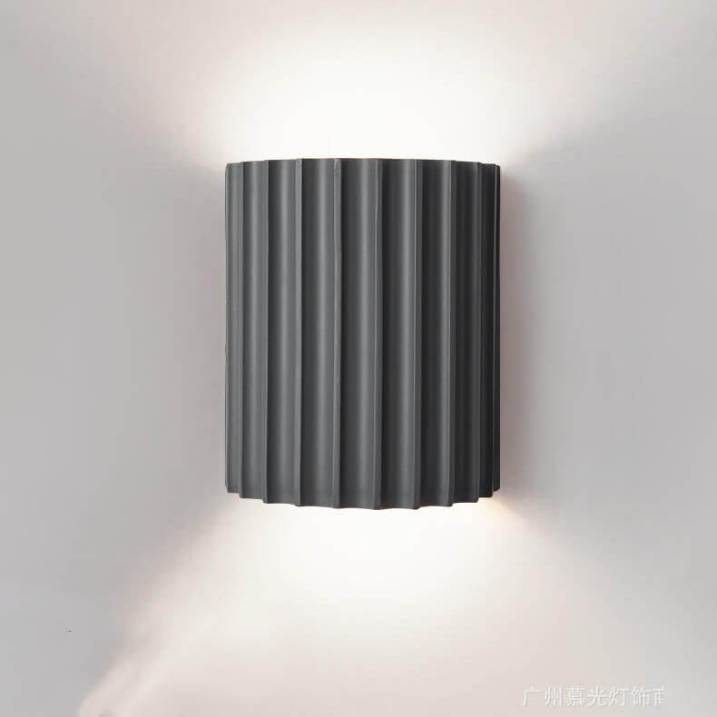 Quilliane Modern Resin Cylinder Wall Sconce for Hallway Accent Lighting
