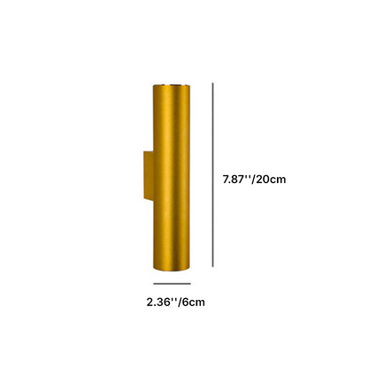 Kallista Minimalist Aluminum Cylinder Wall Sconce for Bedroom and Living Room Lighting