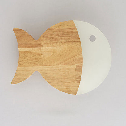 Yolandine Nordic Oak Acrylic Fish Wall Sconce for Bedside Reading and Study