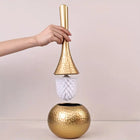 Gold-Tone Toilet Brush Set