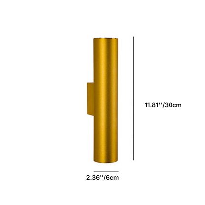 Kallista Minimalist Aluminum Cylinder Wall Sconce for Bedroom and Living Room Lighting