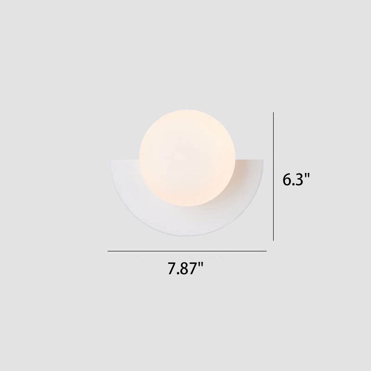 Cathalina Minimalist Iron Spherical Wall Sconce with Glass Shade for Hallway Lighting
