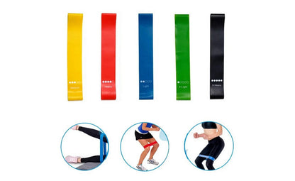 5-Pack Resistance Bands Set with Carry Bag – Natural Latex Loop Bands for Strength Training, Stretching, and Fitness Workouts