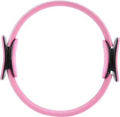 15" Pilates Ring with Foam Padded Handles – Lightweight Fitness Resistance Ring for Pilates and Exercise