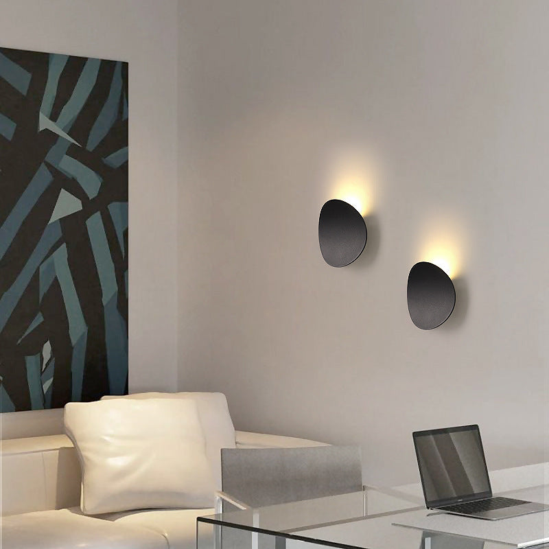 Alarielle Minimalist Curved Aluminum LED Wall Sconce for Hallway and Stairwell Lighting