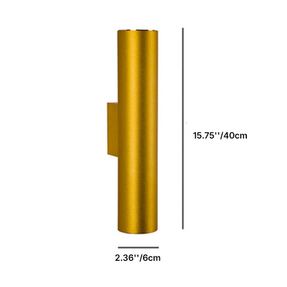 Kallista Minimalist Aluminum Cylinder Wall Sconce for Bedroom and Living Room Lighting